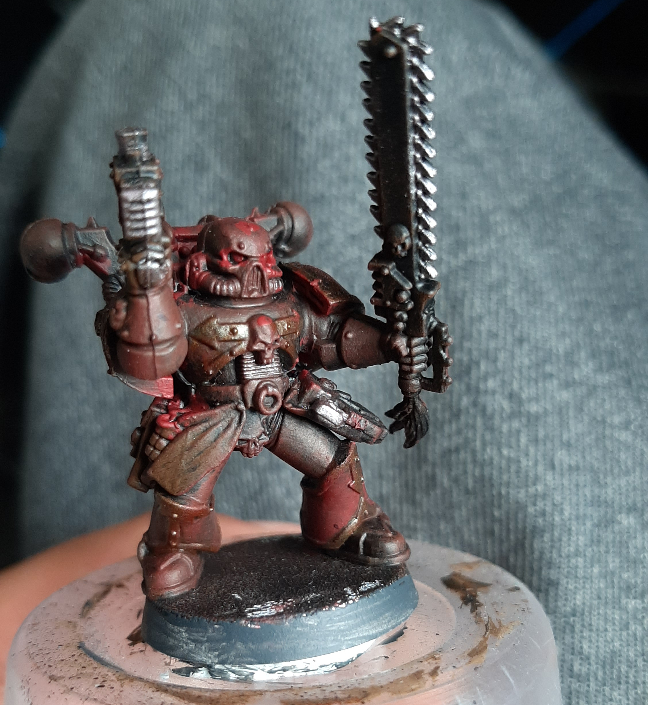 chaos space marine khorne in progress