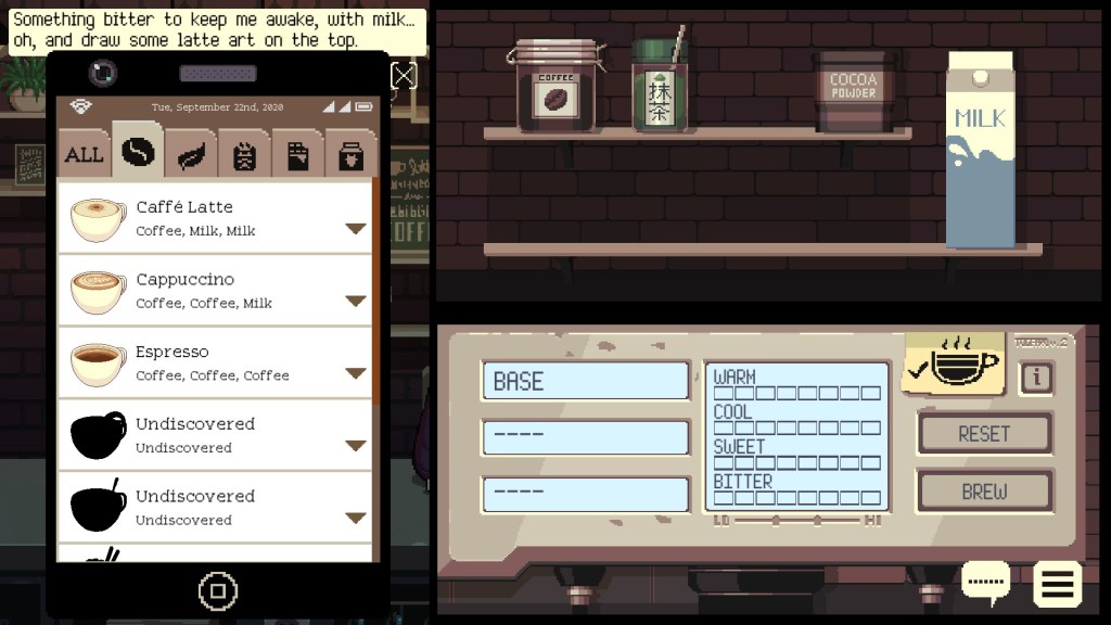 Coffee Talk gameplay screenshot